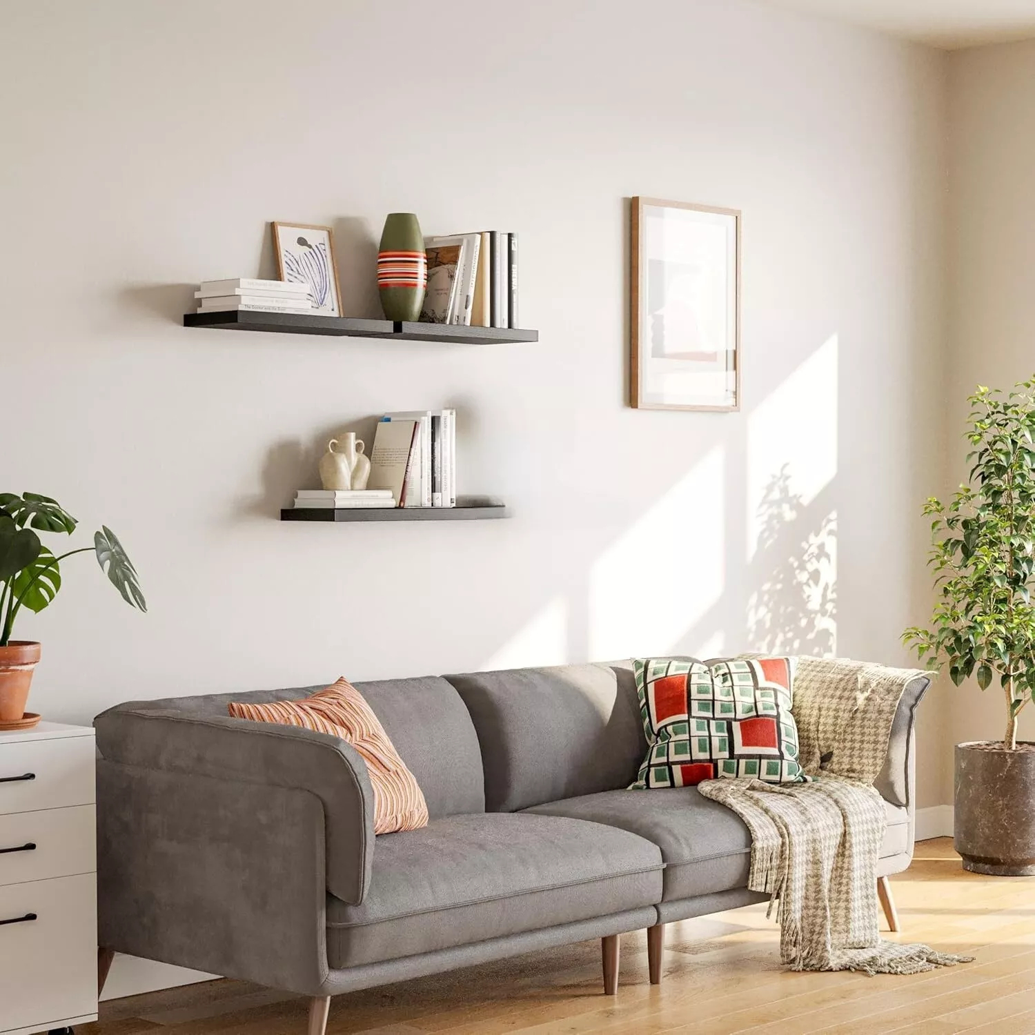 Floating Shelves for Wall, Wall Mounted Rustic Wood Shelves for Bathroom,Bedroom