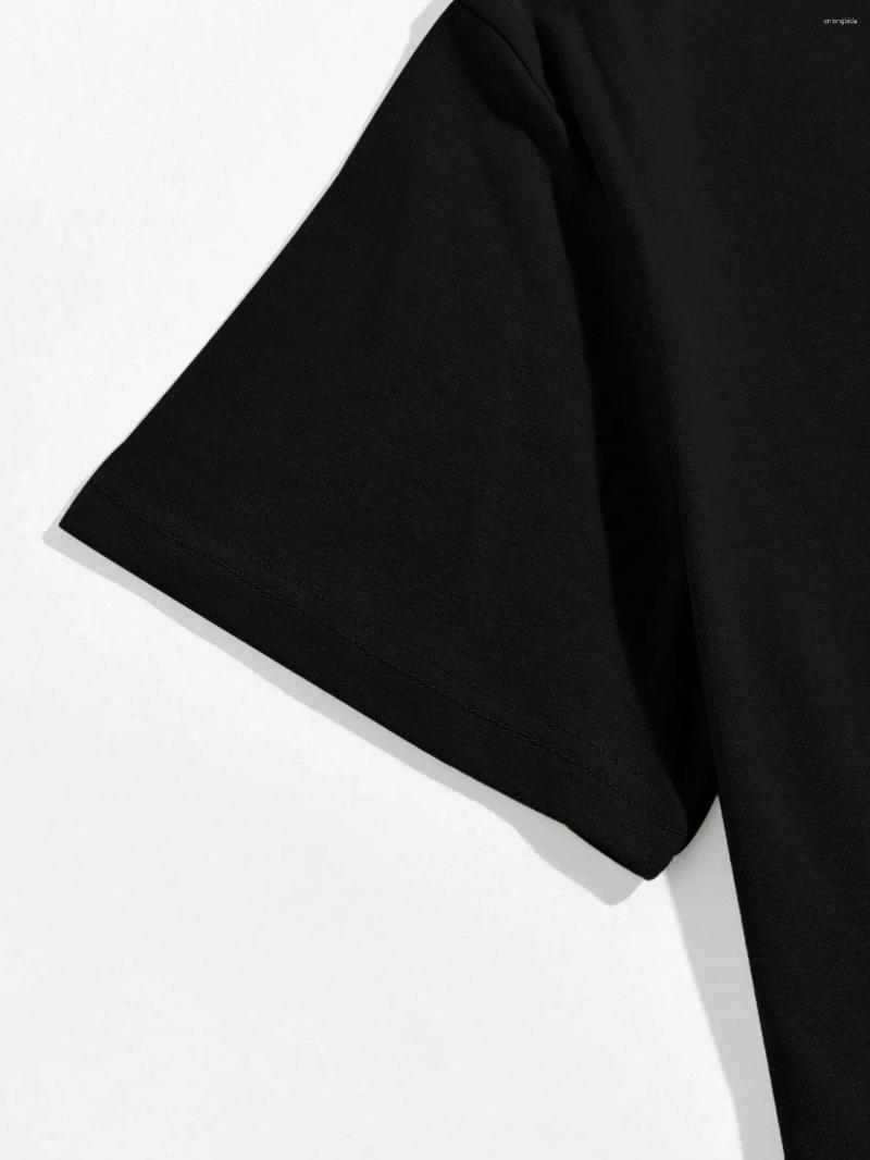Mens T Shirts Cotton Summer Loose Fit DREAM Letter Printed Slim Casual Sports Round Neck Short Sleeved T-shirt Top