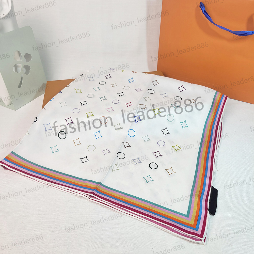 designer scarf wool silk scarf fashion silk scarf square summer new style silk womens ribbons for work travel outdoor and home headband with box