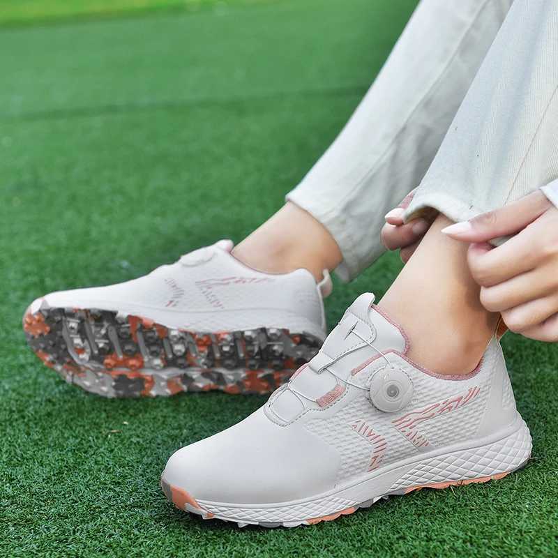 LIANYI Womens Golf Shoes 2025 Pink Waterproof Beginner Anti-slip Breathable Golf Shoes Outdoor Hiking Sports Golf Coach Shoes X250508