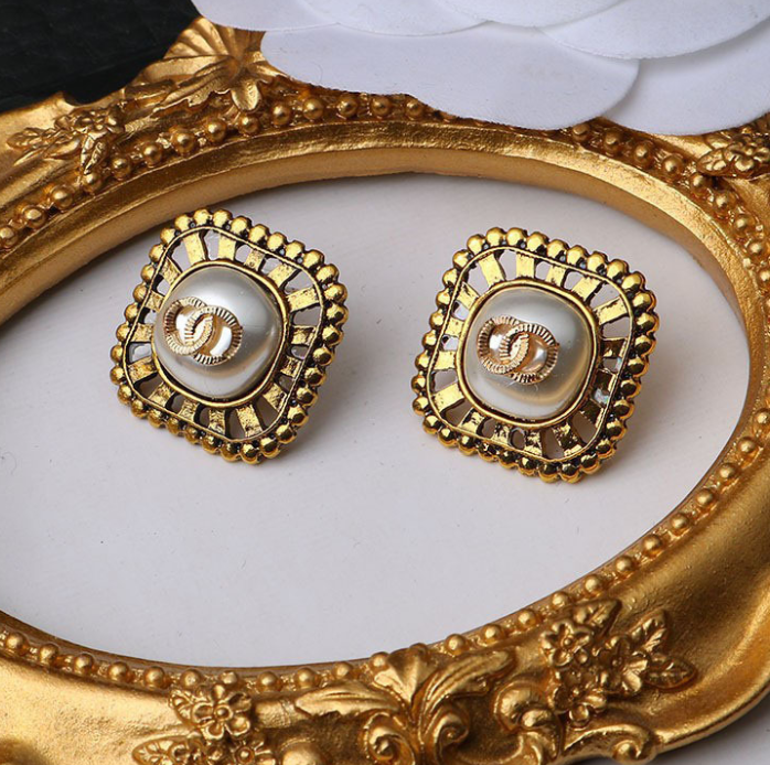 Fashion Designer Earrings Letters Stud Earring Crystal Women Rhinestone Wedding Christm Party Jewerlry Accessories Gifts 20style