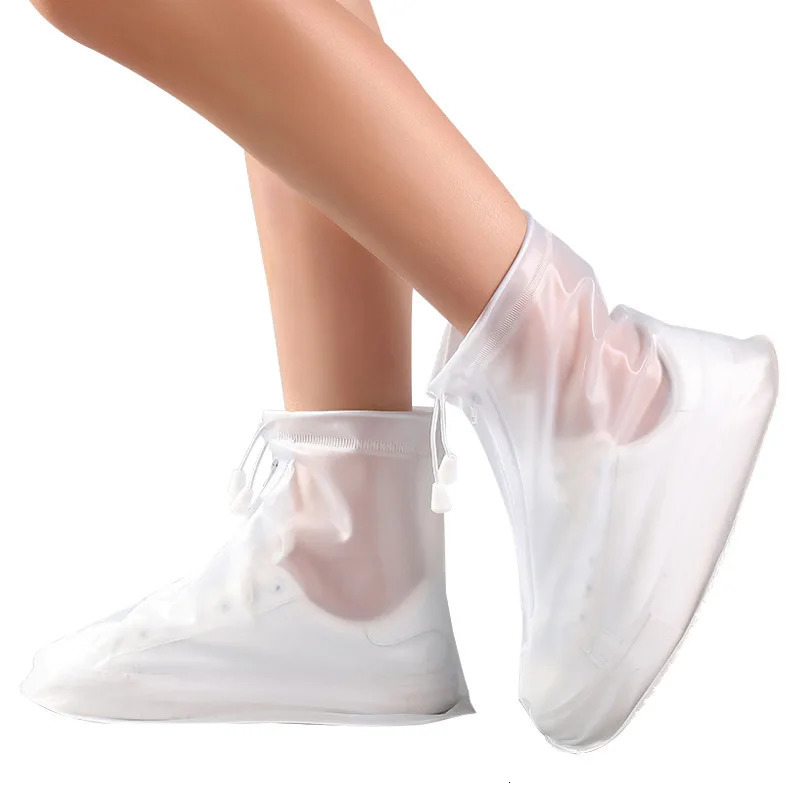 1 pair of reusable rainy season silicone rain boot covers thickened anti slip latex accessories 250428s