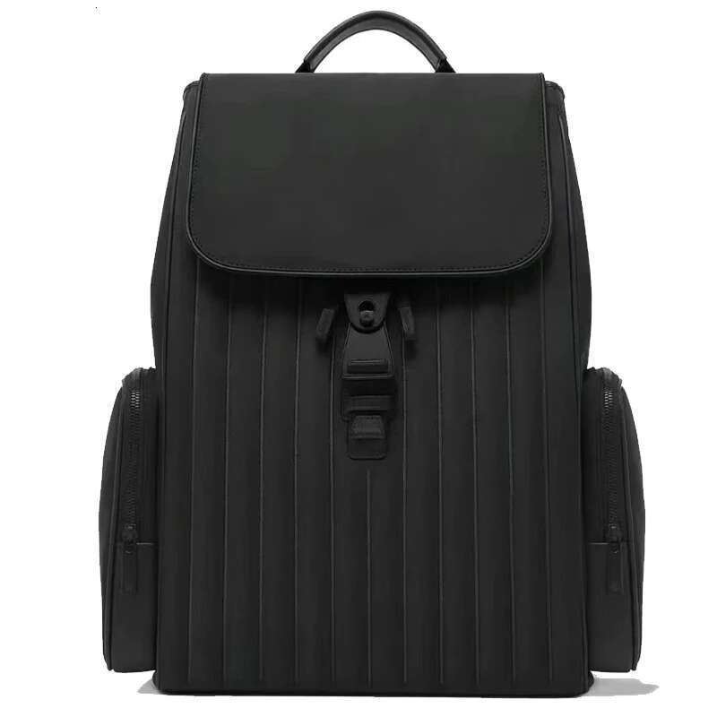 Brand Design Men High-Quality Leather Texture 15.6 Inch Large Travel Business Backpack