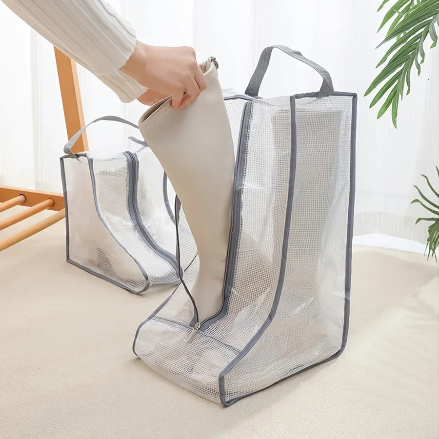 Fashion Portable High Heel Shoe Storage Bag Organizer Long Cycling Rain Boots Dustproof Travel Shoes Cover Chain 250428s