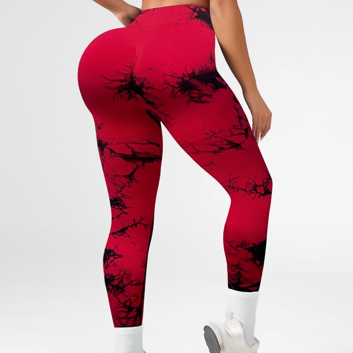 New color hot selling tie dye skin friendly fit, anti roll edge, running, floral fitness pants, tight fitting sports yoga pants