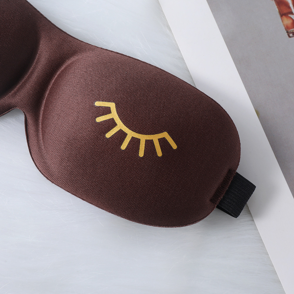 Hot stamping eyelash 3D three-dimensional concave convex non compression comfortable breathable blackout sleep eye mask multi-color