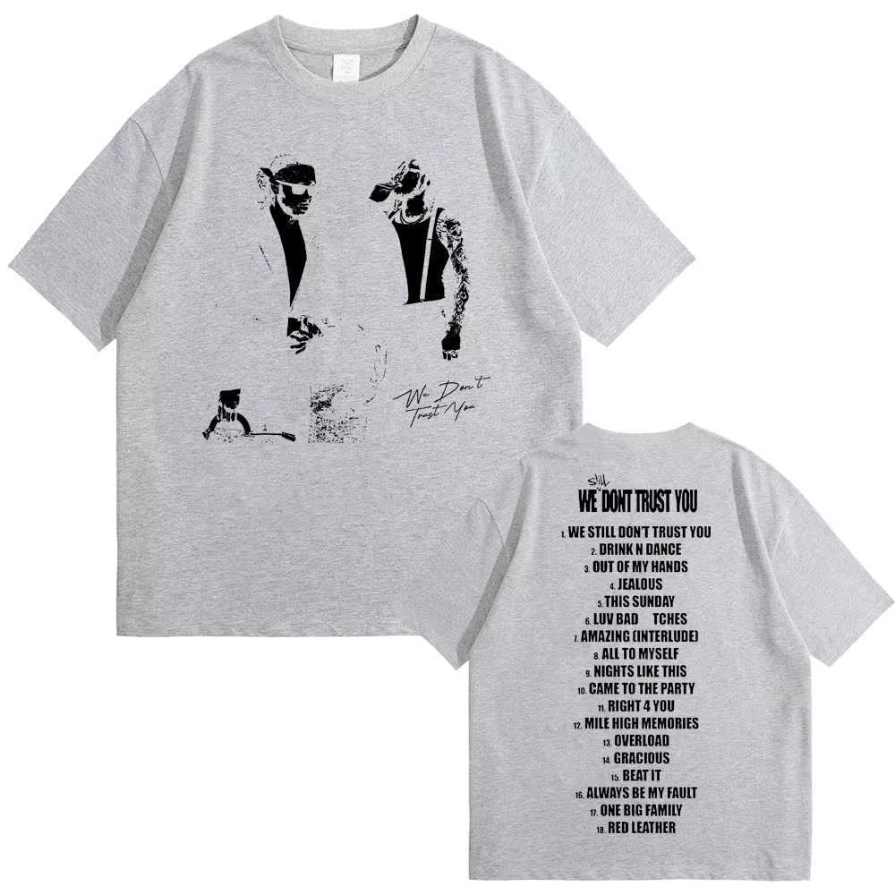 Rapper Future Metro Boomin 2024 New Hip Hop Album We Dont Trust You Graphic T-shirt Men Women Casual O-collar Oversized TeesT250508