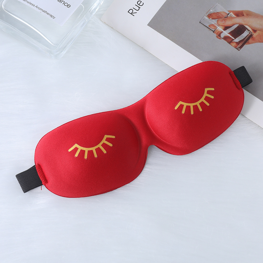 Hot stamping eyelash 3D three-dimensional concave convex non compression comfortable breathable blackout sleep eye mask multi-color