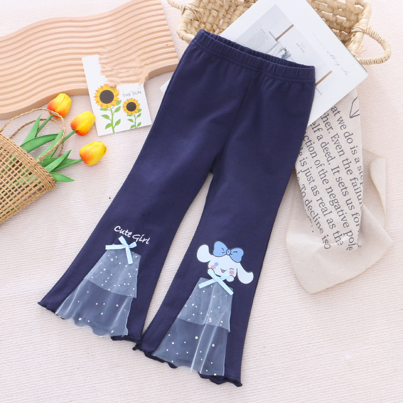 DISNEY infant designer clothes kids designer clothes girl Frozen Elsa princess Printed pants for girls princess designer Pants.