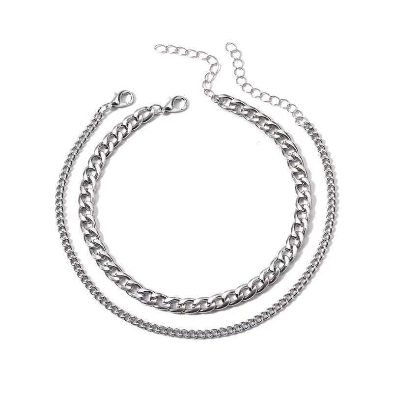DHcollections Fashionable Double-layer Alloy Chain, Women's Daily Dating Party Wearing Ankle Chain