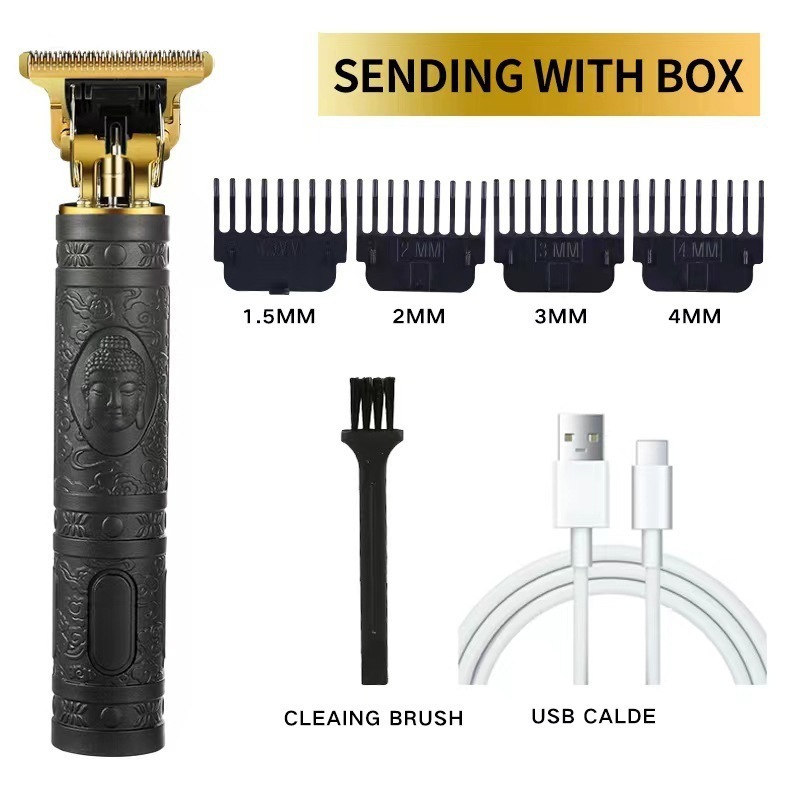 Electric Shavers in Vintage T9 0MM Hair Cutting Machine trimmer Cordless finishing Beard Clipper for men shaver Razors USB 230512