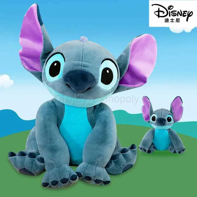 Disney Stitch Plush Toys Dolls Anime Stitch Sitting Stitch 45/60cm Cartoon Stuffed Doll Childrens Comforting Pillow Kids Gifts Z250508