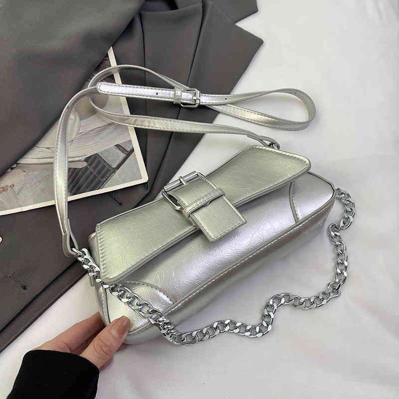 Chain Shoulder Side Small PU Leather Handbag And Wallet Vintage Brand Lady Flap Crossbody Sling Bag