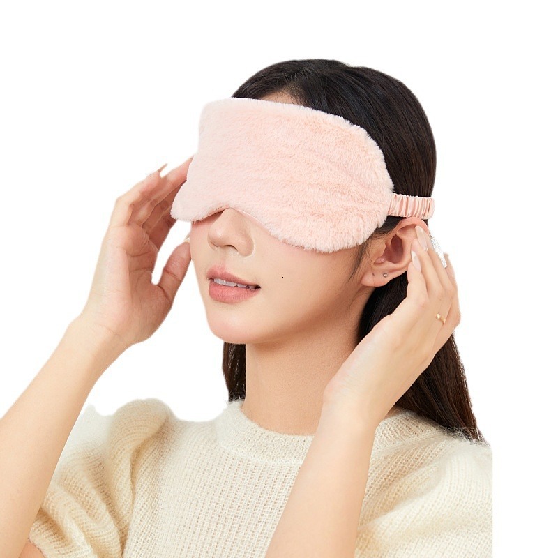 Little rabbit hair blackout sleep plush breathable imitation silk autumn and winter skin friendly eye mask