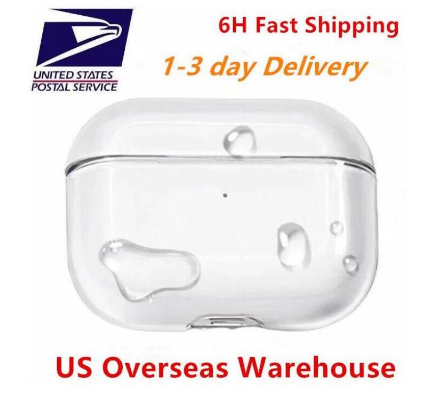USA Stock For Airpods pro 2 3 4 Headphones ANC Solid Silicone Cute Protective Headphone Cover Wireless Charging Box Shockproof Airpodspro 4 ANC Case