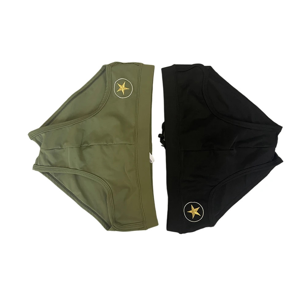 Summer Mens Swimming Shorts Star Embroidered Bathtub Swimsuit Sexy Low Waist Enhanced Sports Beach Surfing Luggage 250430Z