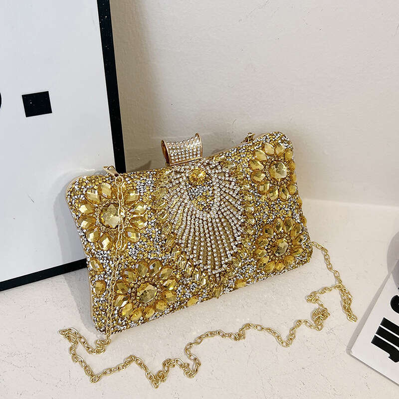 Dinner Bag Dinner Bag Banquet Sparkling Diamond Handbag One Shoulder Diagonal Cross Women S Qipao Evening Dress Bag Fashionable And Casual High End KQ