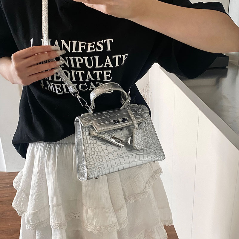 2025 Hot Sale Designer-Inspired Crocodile Tote Bag - Premium Adjustable Crossbody Purse with Top Handle, Minimalist Kelly-Style Bag