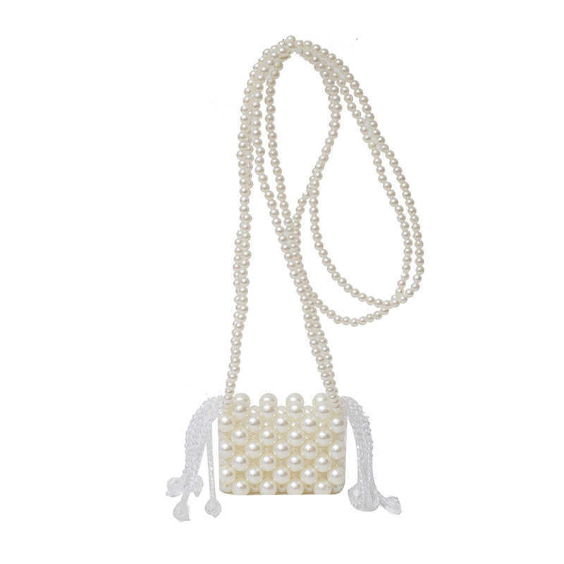 Summer hollow bead bag for women 2025 new fashionable and versatile mini mouth red envelope accessory bag, parent-child crossbody bag