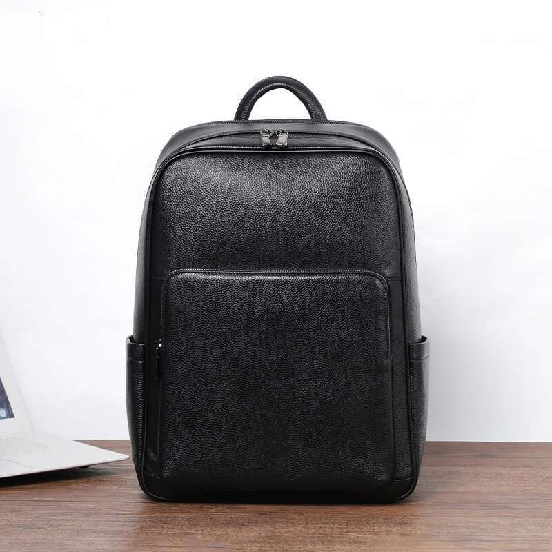 100% Cow Genuine Men Backpacks Fashion Real Natural Leather Student Backpack Boy Brand large Computer Laptop Bag