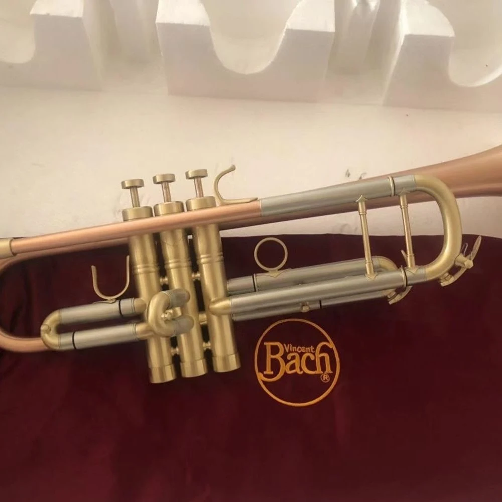 Classic 37 weighted brushed trumpet B-flat playing special phosphor copper flare brass instrument with accessories