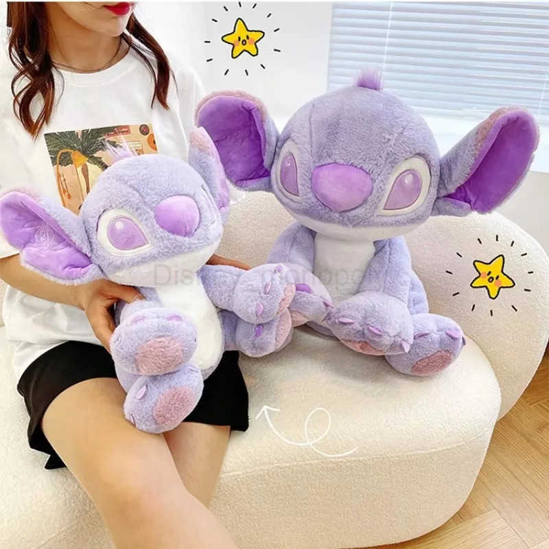 Disney Cartoon Purple Stitch Doll Star Baby Kawaii Plush Toy Girls Birthday Doll Girlfriend Valentines Day Gift 25cm/30cm/45cm Z250508