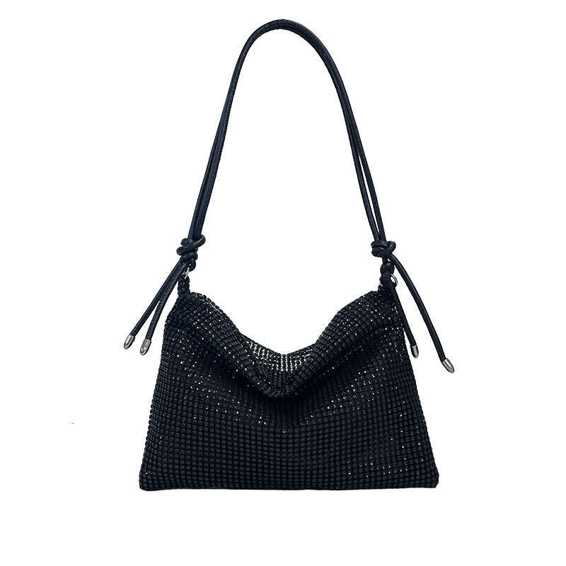 Dinner Bag Dinner Bag Fashionable High Quality Mesh Diamond Small Square New Item Niche Single Shoulder Crossbody Bag Simple Underarm Versatile Women 