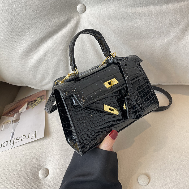 Hot Sale Mini Kelly-Inspired Croco Bag - Luxury Adjustable Chain Crossbody Purse, Designer-Style Small Shoulder Bag Free shipping