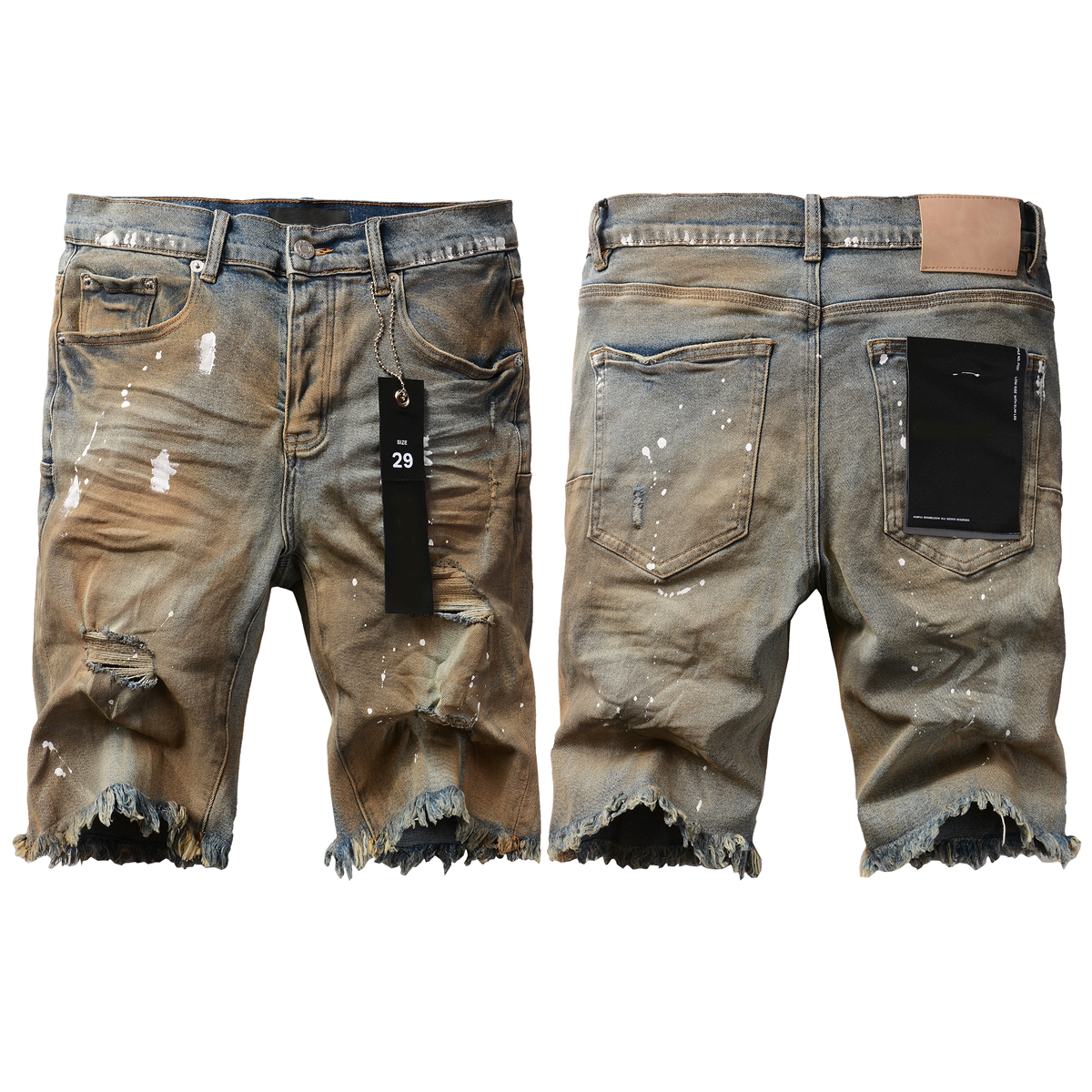 Shorts Jeans Mens Designer Short Jeans Rainbow Hole Hip Hop Casual short Knee lenght jean clothing 29-40 Size high quality shorts denim jeans