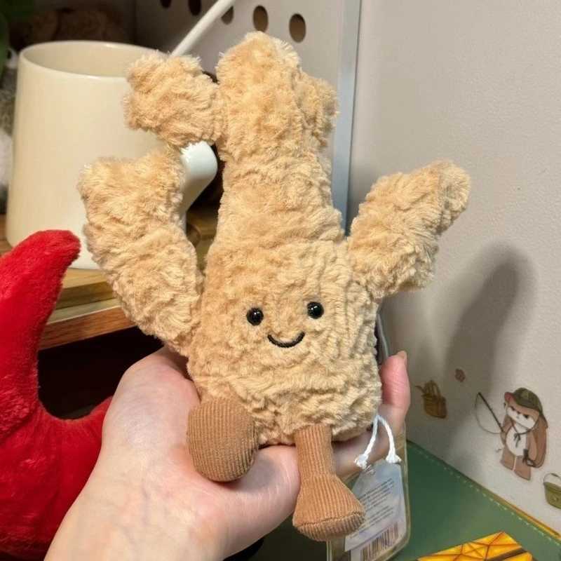 Al sheepskin 18cm ginger plush cute food sticker doll bed decoration cat dog interactive toy gift jelly Y250508 L250811 XJ260303