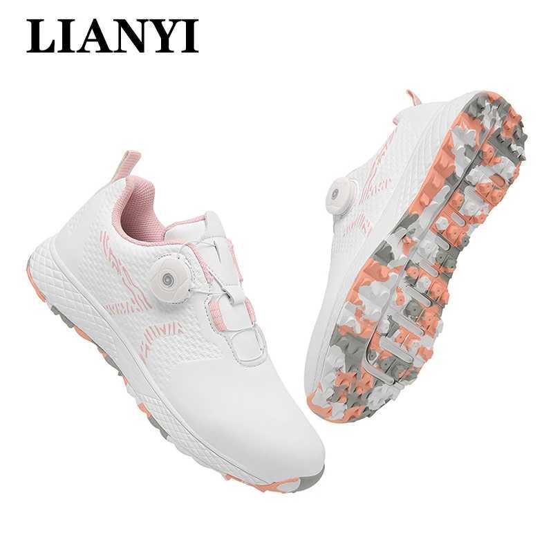 LIANYI Womens Golf Shoes 2025 Pink Waterproof Beginner Anti-slip Breathable Golf Shoes Outdoor Hiking Sports Golf Coach Shoes X250508