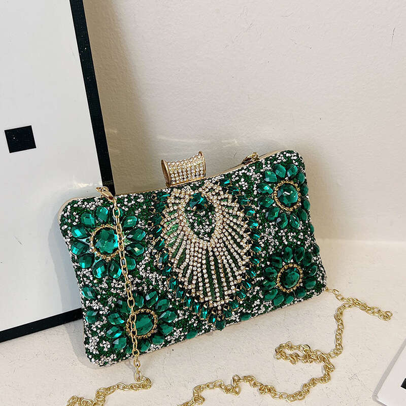 Dinner Bag Dinner Bag Banquet Sparkling Diamond Handbag One Shoulder Diagonal Cross Women S Qipao Evening Dress Bag Fashionable And Casual High End KQ