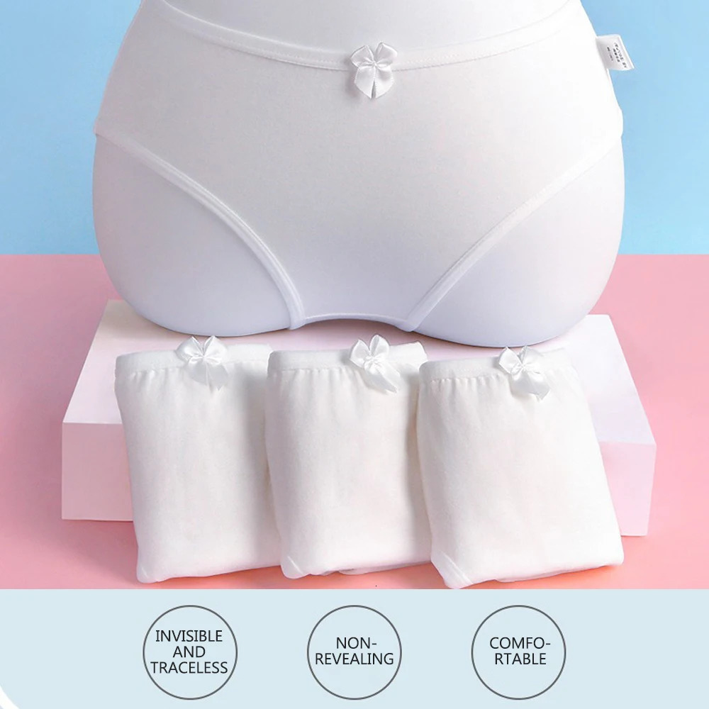 3pcs/pack Chidren Girl Dancing Underpanties White Bow Brief For Cute Child Girl UnderWear Cotton Panties Kids Teenager 4-13Y 250508