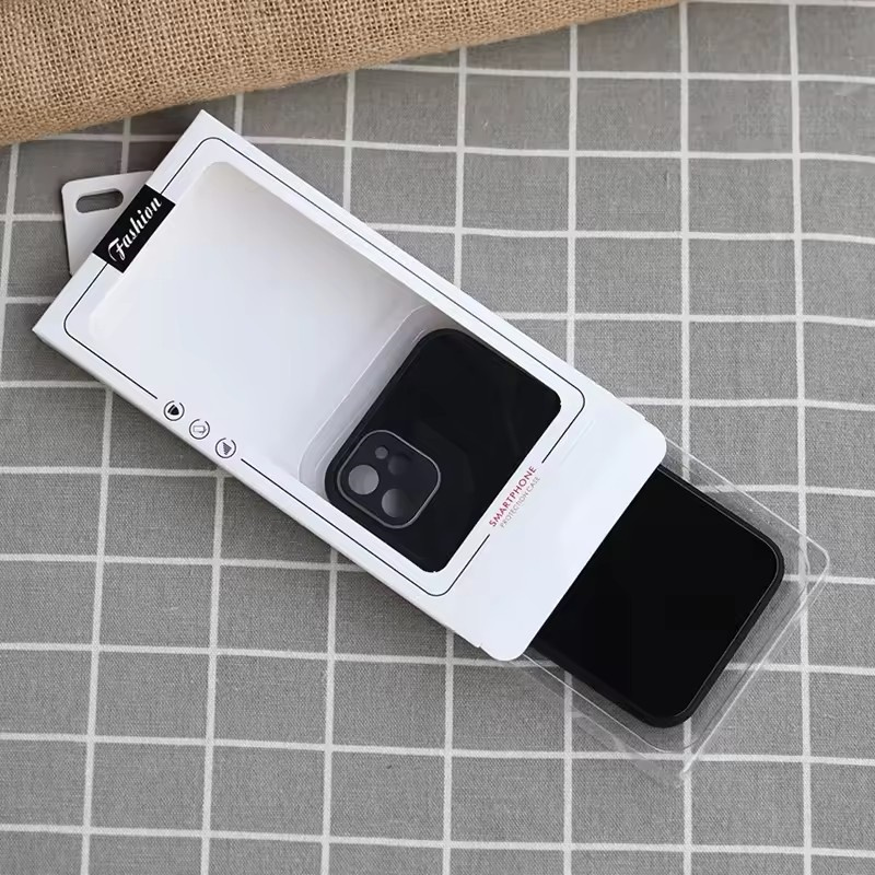 Universal Phone Case Packaging Box Kraft Paper Box Phone Cover Box With Clear Window Jewelry Display Box For For 4.7 5.5 6.8 inch iPhone Samsung Huawe
