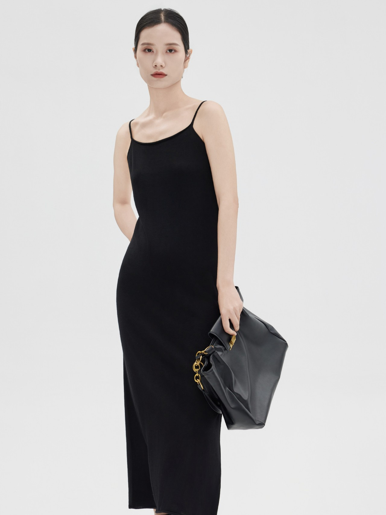 KO165 Large size summer new suspender dress slim square neck suspender long dress sexy waist slimming loose