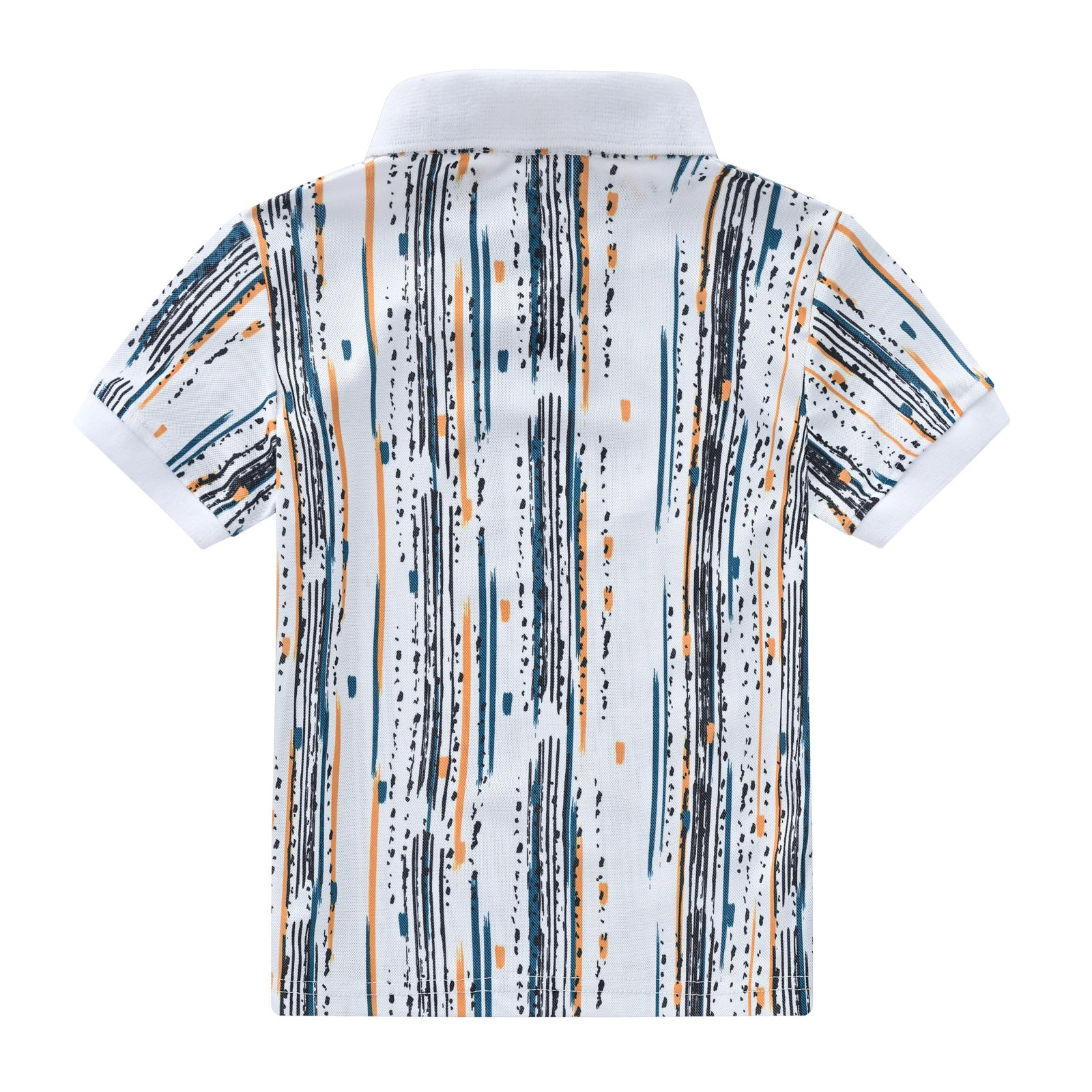 Printing lovely boys and girls fashion printing breathable button blouse leisure classic lapel micro-elastic POLO shirt 250515