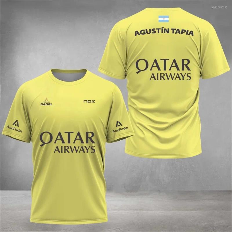 Mens T Shirts Cool Padel Breathable Short Sleeved Fitness Series Summer Quick Drying Street Top Sports T-shirt