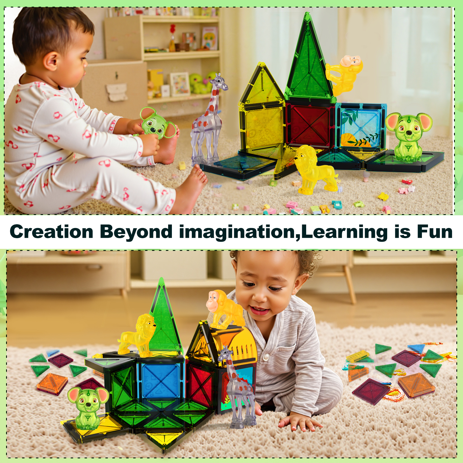49pcs Educational Learning Cube Toys - Large Collection Promoting Imagination & Problem Solving