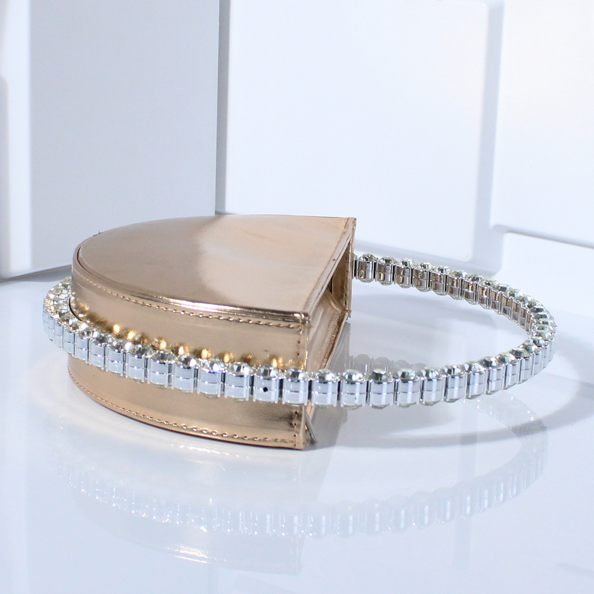 New Diamond Series Designer Luxury Brand High Quality Inlaid Diamond Fashion Banquet Handbag High End Small Women's Bag Crescent Bag Wallet Makeu