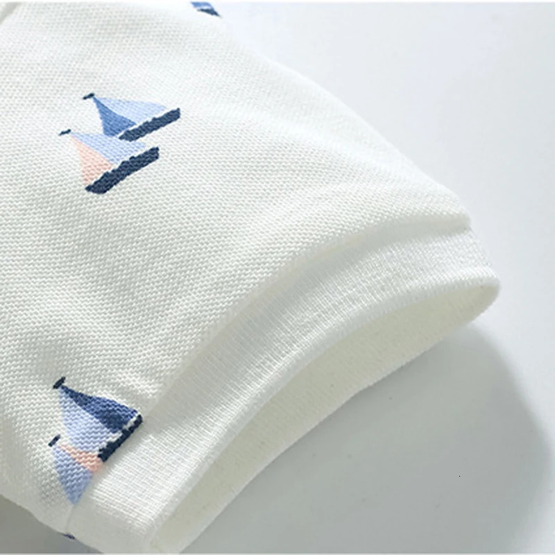 Little maven Boys Polo Shirts Childrens t shirts Summer Kids School Polo Shirts Solid White Colors Boys Casual Clothes 250508