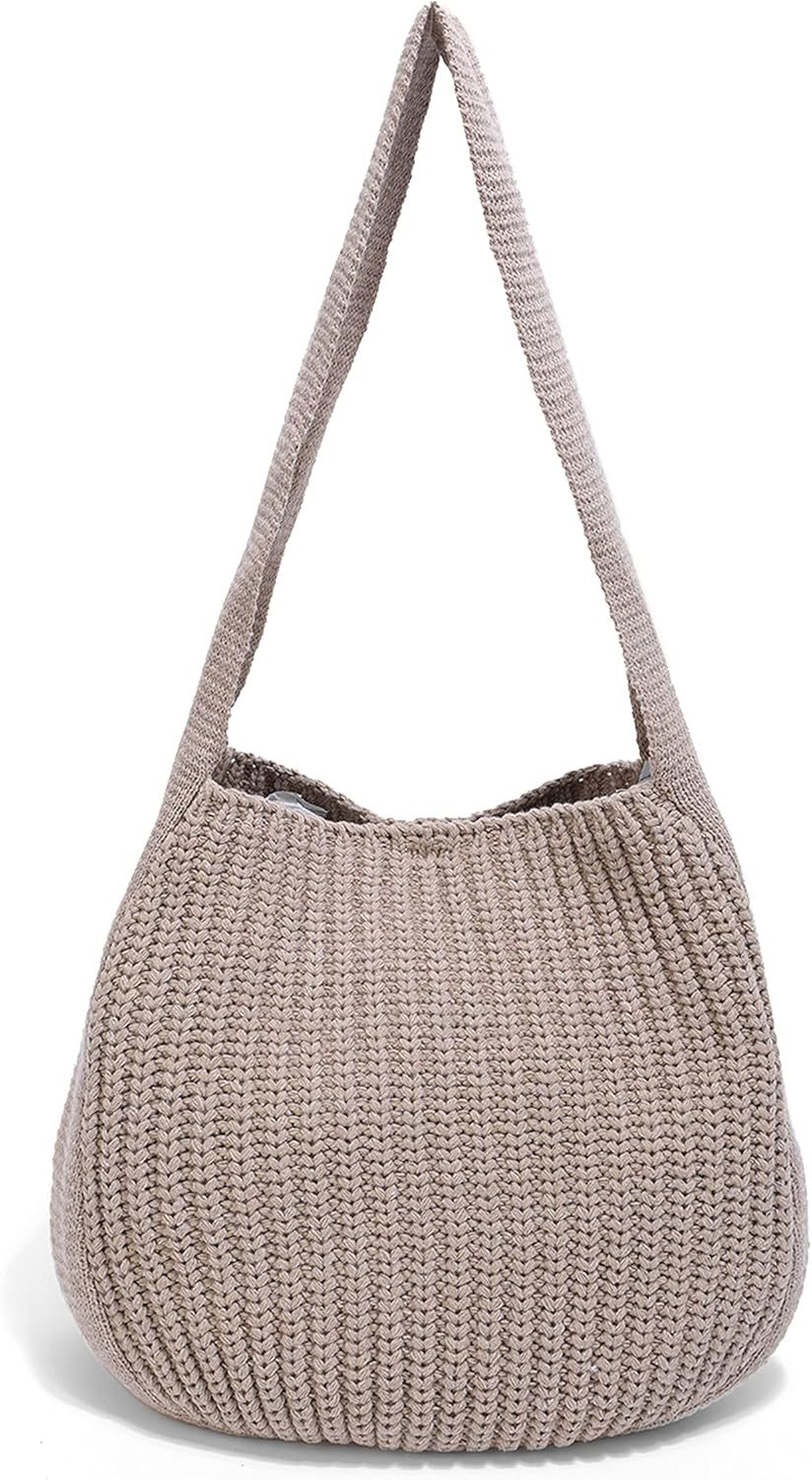 Cross-border Amazon Best-selling Women's Bags - Simple Business Casual Multi-purpose Knitted Bag for Shoulder Carry, Woolen Bag, Tote Bag, Knitte