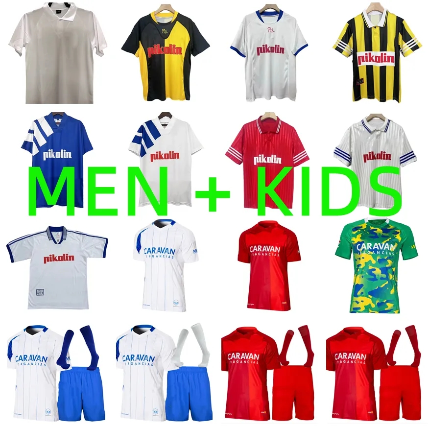 24 25 Real Zaragoza Soccer Jerseys 1992 1993 1994 1995 1996 1997 1998 2001 2002 Retro SOBERON LISO BERMEJO SIMEONE IVAN 2024 2025 football shirt men and kids kits