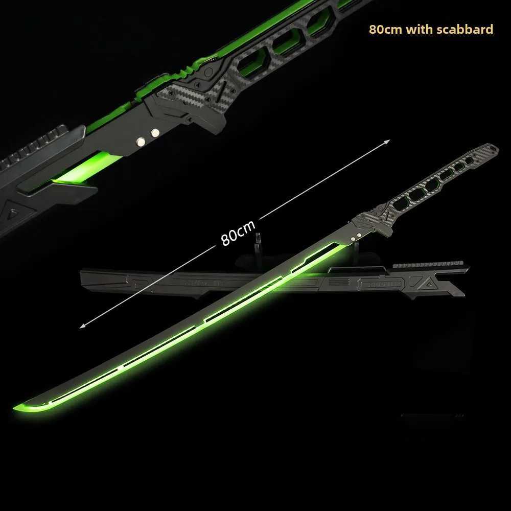 Cyberpunk 80cm/31.5in Lightsaber Samurai Sword with Sheath Model Props Collectible Game Peripherals Cosplay Boy Holiday Toy Gift T250508