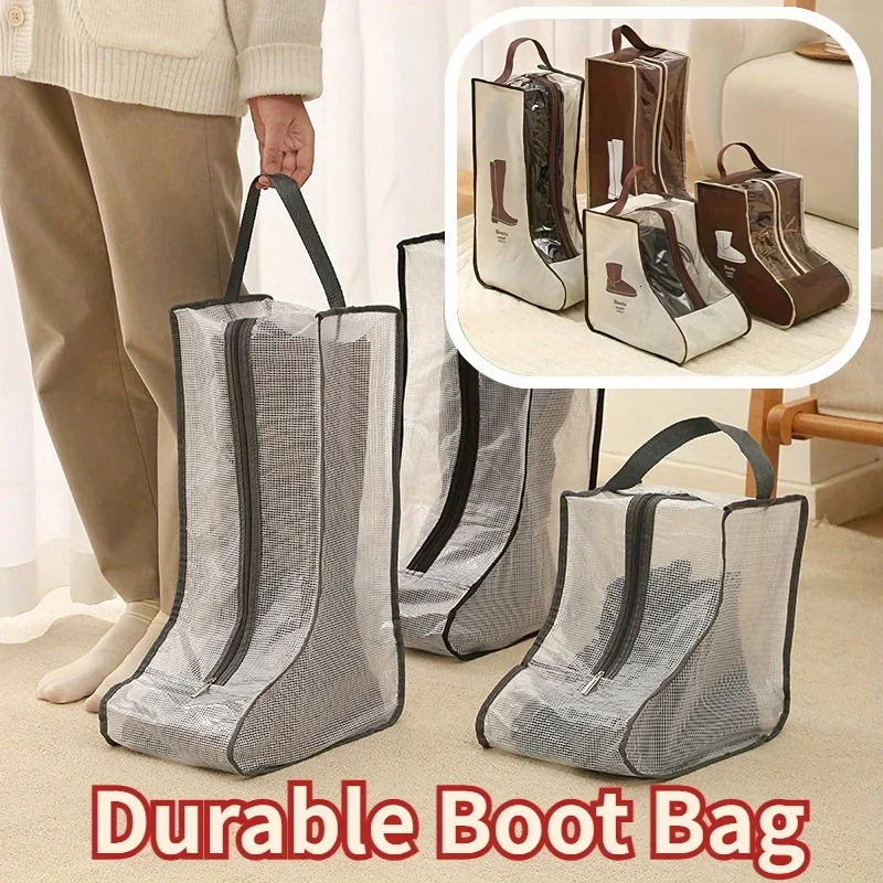 Fashion Portable High Heel Shoe Storage Bag Organizer Long Cycling Rain Boots Dustproof Travel Shoes Cover Chain 250428s