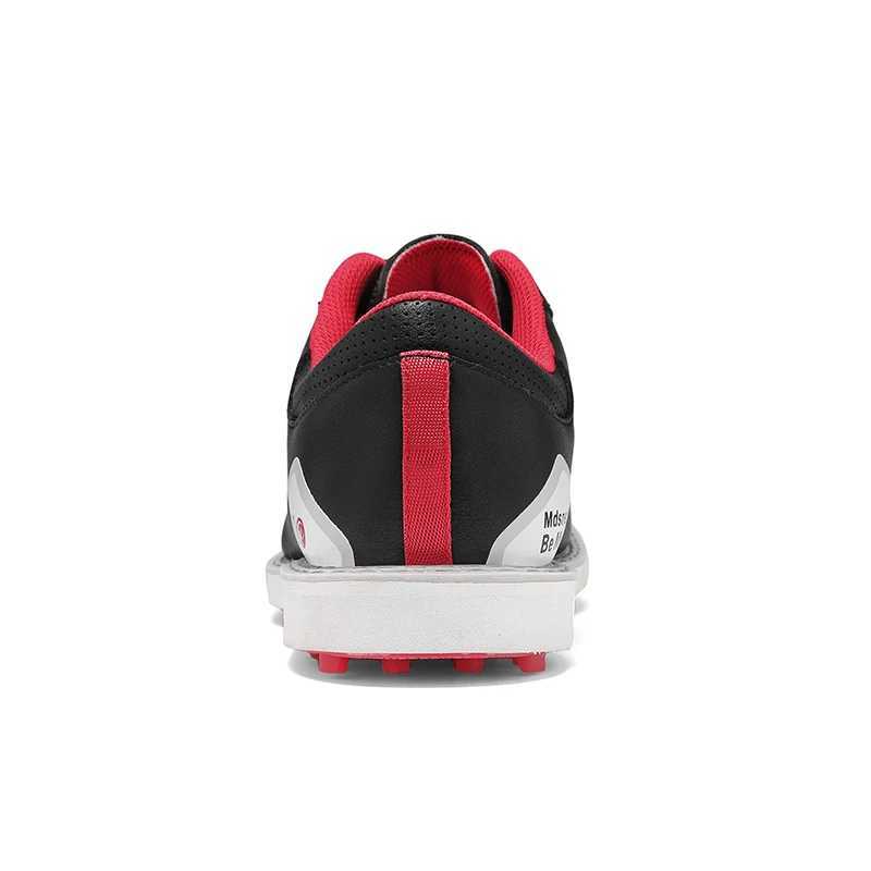 Mens Golf Shoes Waterproof Leather Golf Sneakers Non-slip Spikeless Golf Trainers Lace-up Golf Business Dress Shoes Size 40-47 X2505081