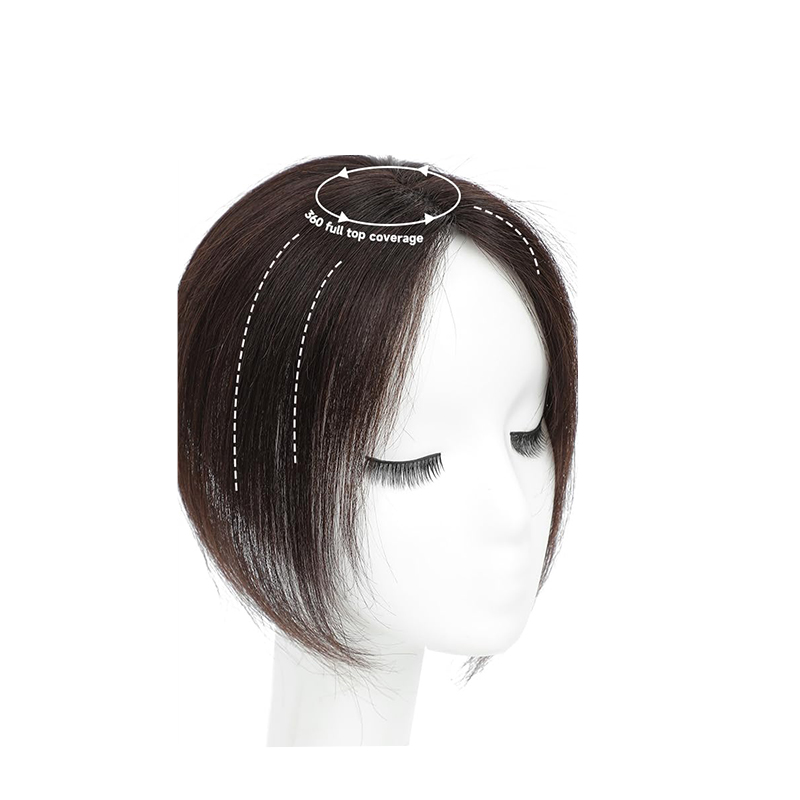 Real Human Hair Crown with Clips: Enhance Thinning Locks | Thickening and Fullness Add-On