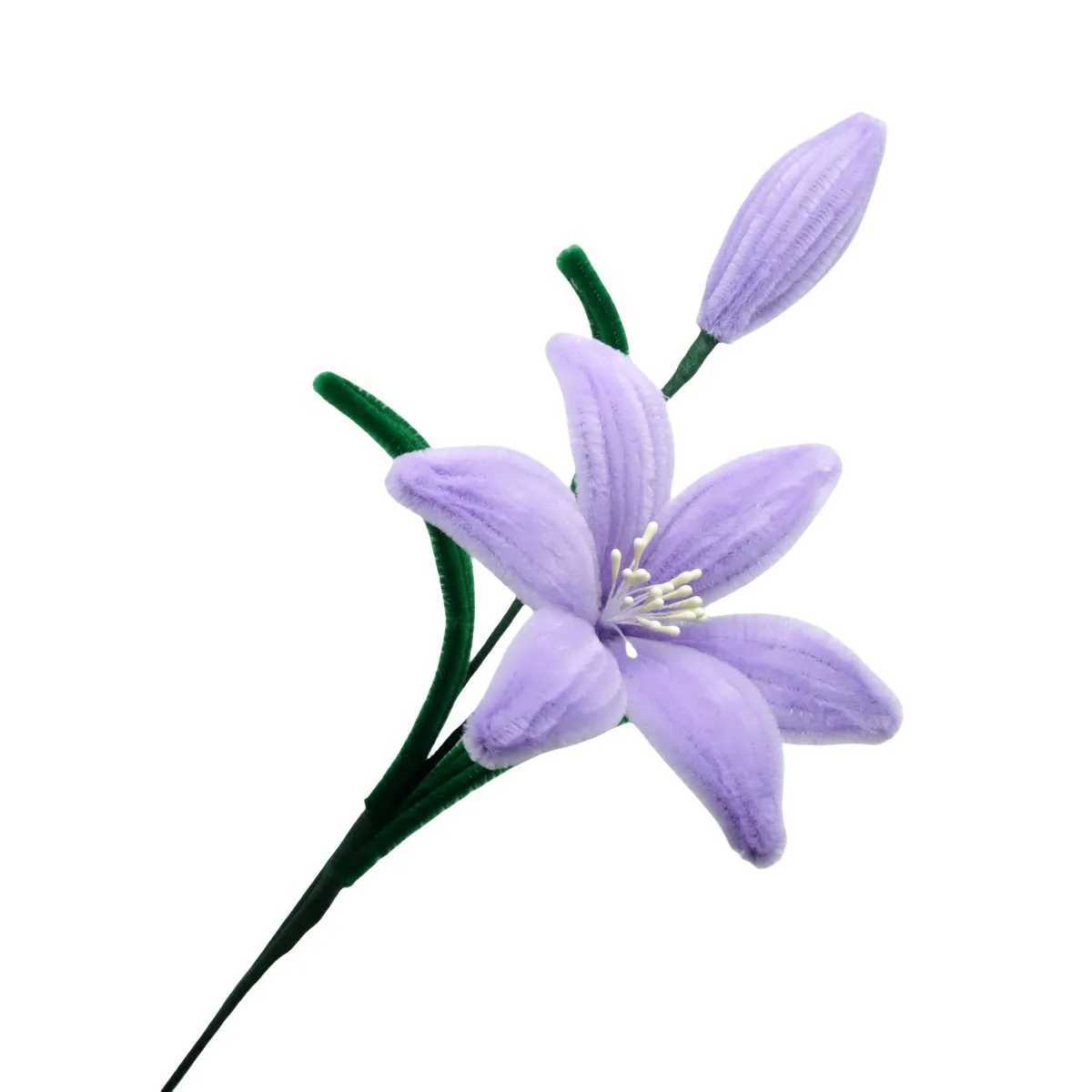 DIY Crafts Pipe Cleaner Flower Kits for Making Artificial Chenille Stems 10 Lilies 3 Buds Bouquets For Party Office Home Decor X250508