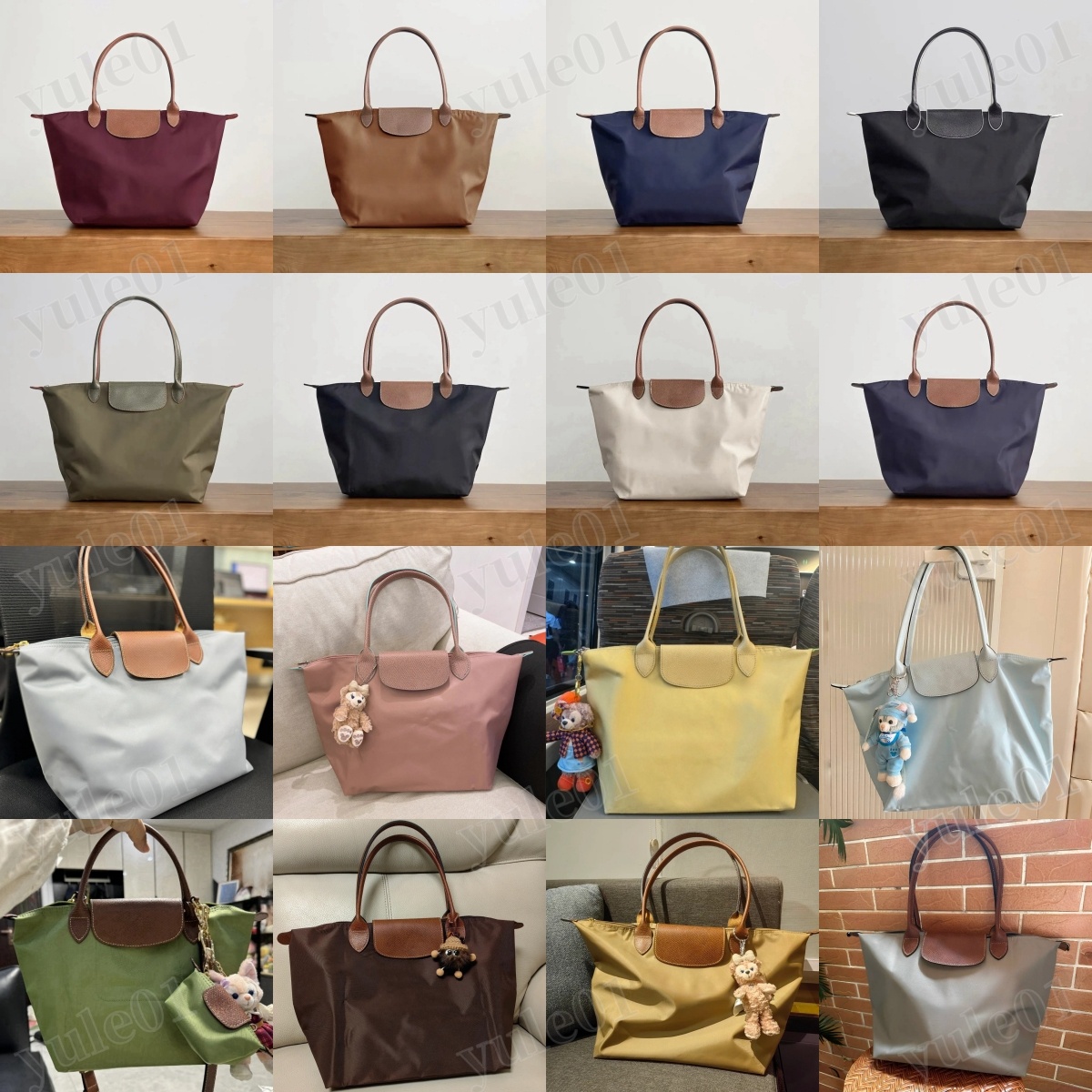 Designer Tote Bag Nylon Handbag Waterproof Nylon Foldable Shopping Bag High Quality Large Capacity Leather Handle Hobo Bag