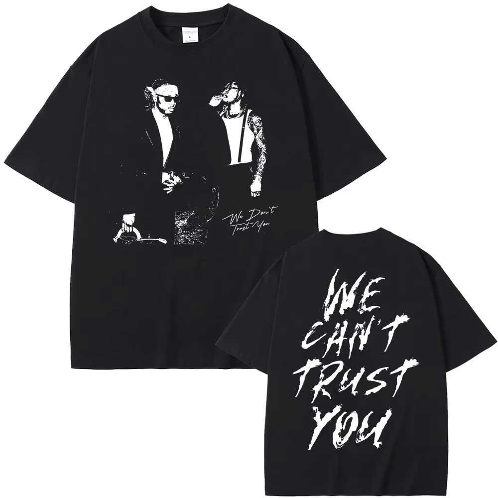 Rapper Future Metro Boomin 2024 New Hip Hop Album We Dont Trust You Graphic T-shirt Men Women Casual O-collar Oversized TeesT250508