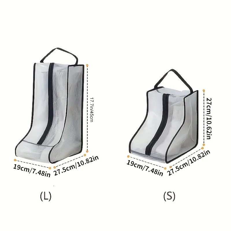 Fashion Portable High Heel Shoe Storage Bag Organizer Long Cycling Rain Boots Dustproof Travel Shoes Cover Chain 250428s